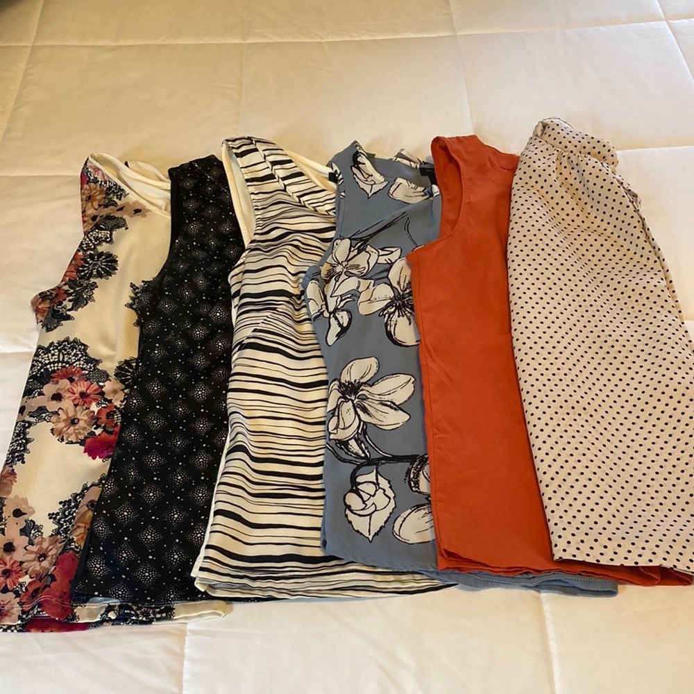 Six Ann Taylor tops. Sold together. All tops are size small petite.